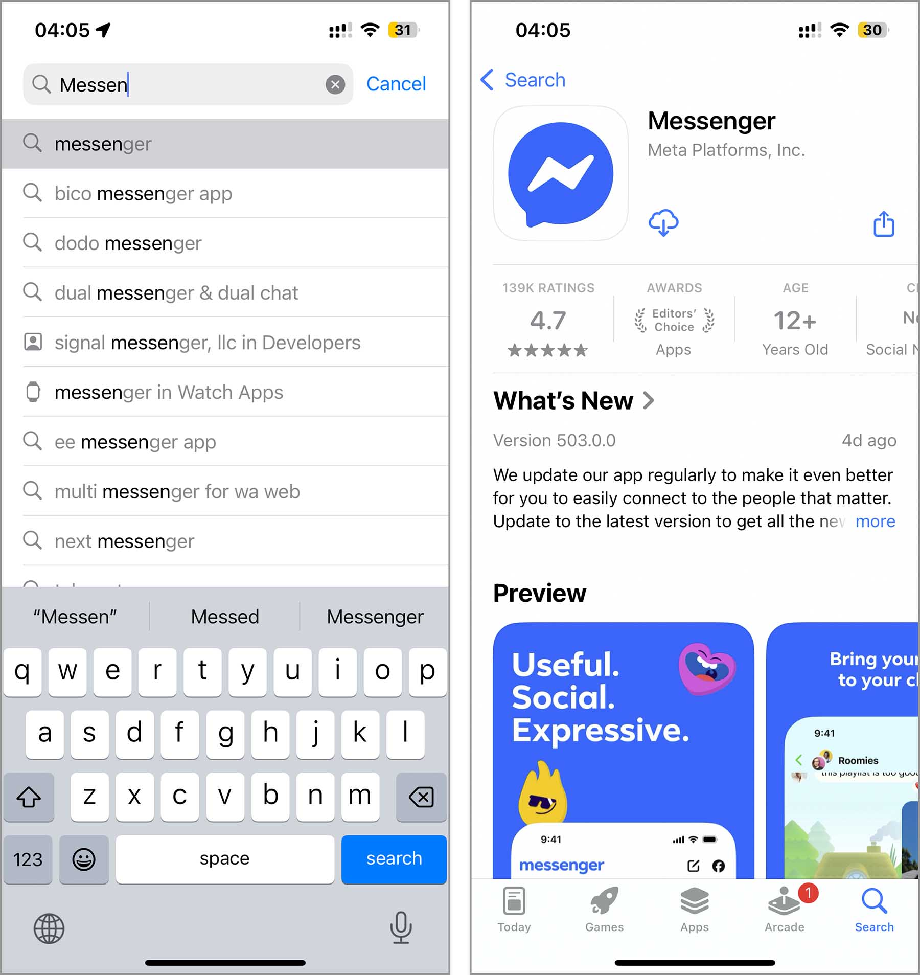 How to clear Messenger cache on iphone